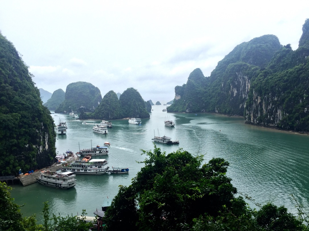 the views of Halong Bay Vietnam with Caves