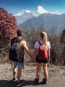 Mountain Trekking, Nepal, Couple, Love Fiancé, Views, Landscape, Salt and Coconuts, Find Louis, couple goals, Brighton couple